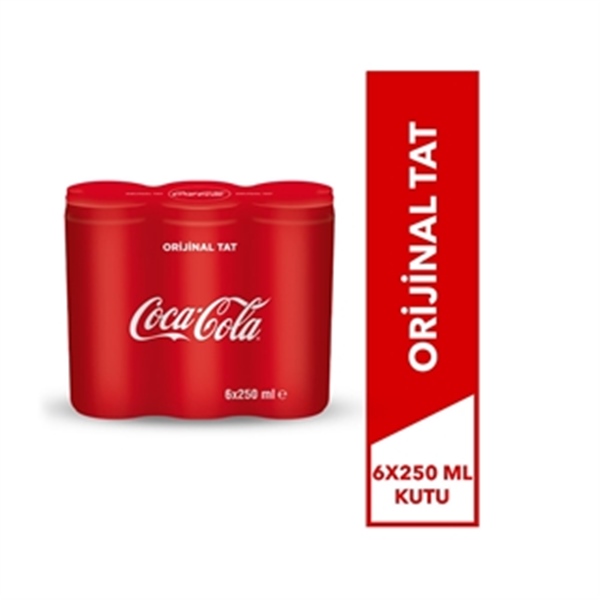Coca Cola Kutu Orijinal 6 X 250 Ml