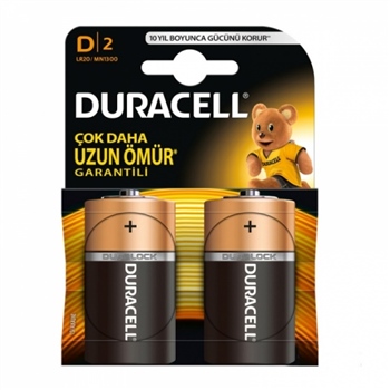 Duracell Alkalin D Büyük Boy Pil 2'li Paket