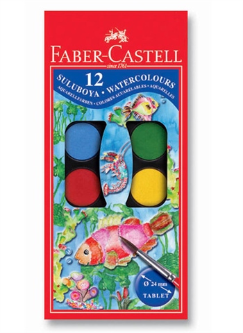 Faber Castell 12 Renk Küçük Boy Sulu Boya