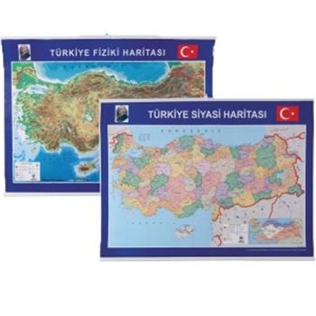 Gülpaş Türkiye Fiziki Ve Siyasi Harita Çıtalı 70x100