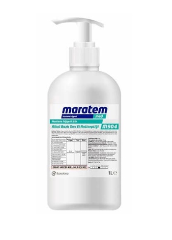 Maratem M904 Alkol Bazlı Sıvı El Antiseptiği Pompalı - 1 lt