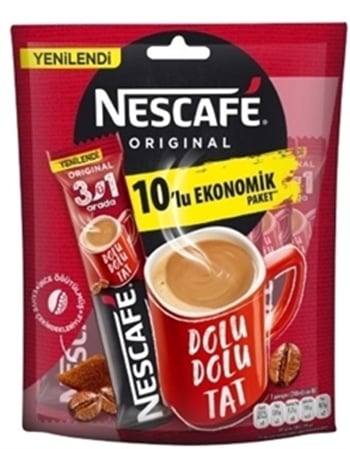 Nescafe 3ü 1 Original 17,5 gr 10lu Paket