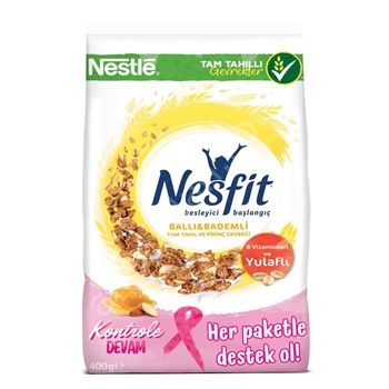 Nestle Nesfit Ballı Bademli Tam Buğday ve Pirinç Gevreği 400 g