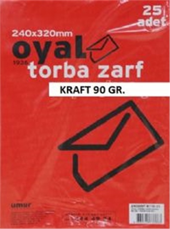 Oyal 24x32 cm. Torba Zarf Kraft 25'li Paket