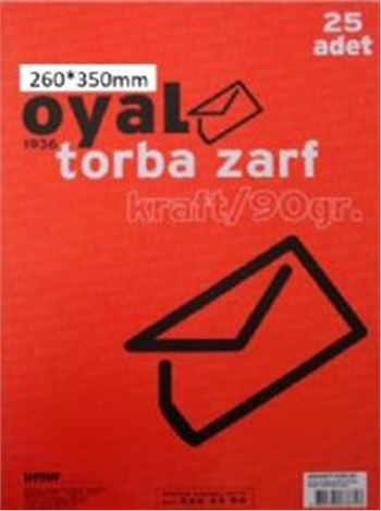 Oyal 26x35 cm. Torba Zarf Kraft 25'li Paket